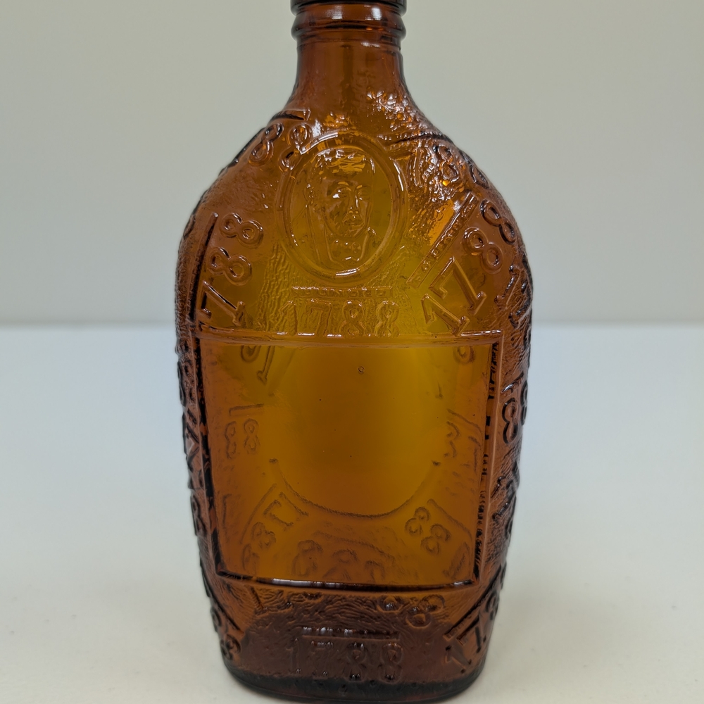1788 Armstrong Brown Amber Whiskey Glass Bottle